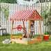 Wooden Kids Sandpit Boat-Style with Canopy and Seats - Little and Giant Explorers AIYAPLAY