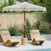 Bohemian Patio Parasol – Cream 250cm | Cotton Canopy with Solid Wood Frame VIDAXL - Little and Giant Explorers vidaXL