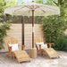 Bohemian Patio Parasol – Cream 250cm | Cotton Canopy with Solid Wood Frame VIDAXL - Little and Giant Explorers vidaXL