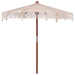 Bohemian Patio Parasol – Cream 250cm | Cotton Canopy with Solid Wood Frame VIDAXL - Little and Giant Explorers vidaXL
