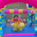 Bounce Castle with Basket and Trampoline with Blower - Little and Giant Explorers Outsunny