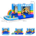 Bounce Castle with Pool, Basket and Trampoline with Blower - Little and Giant Explorers Outsunny