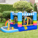 Bounce Castle with Pool, Basket and Trampoline with Blower - Little and Giant Explorers Outsunny