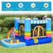 Bounce Castle with Pool, Basket and Trampoline with Blower - Little and Giant Explorers Outsunny