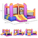 Bounce Castle with Slide, Pool House and Trampoline with Blower - Little and Giant Explorers Outsunny