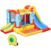 Bounce Castle with Trampoline and Slide Pool with Blower - Little and Giant Explorers Outsunny