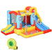 Bounce Castle with Trampoline and Slide Pool with Blower - Little and Giant Explorers Outsunny