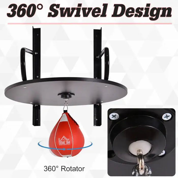 Boxing Speed Bag Platform – Wall Mounted | Adjustable Height - Pump Included HOMCOM - Little and Giant Explorers HOMCOM