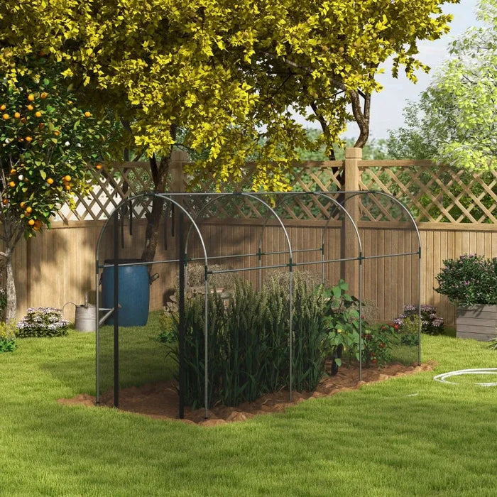 Brassica Netting Cage | Black - Walk-In Fruit and Vegetable Protection Tunnel OUTSUNNY - Little and Giant Explorers Outsunny