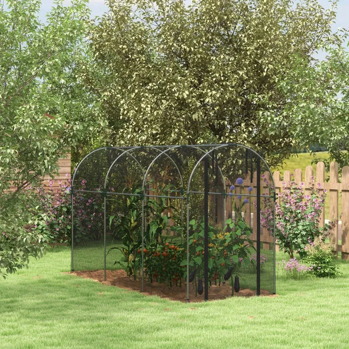 Brassica Netting Cage | Black - Walk-In Fruit and Vegetable Protection Tunnel OUTSUNNY - Little and Giant Explorers Outsunny