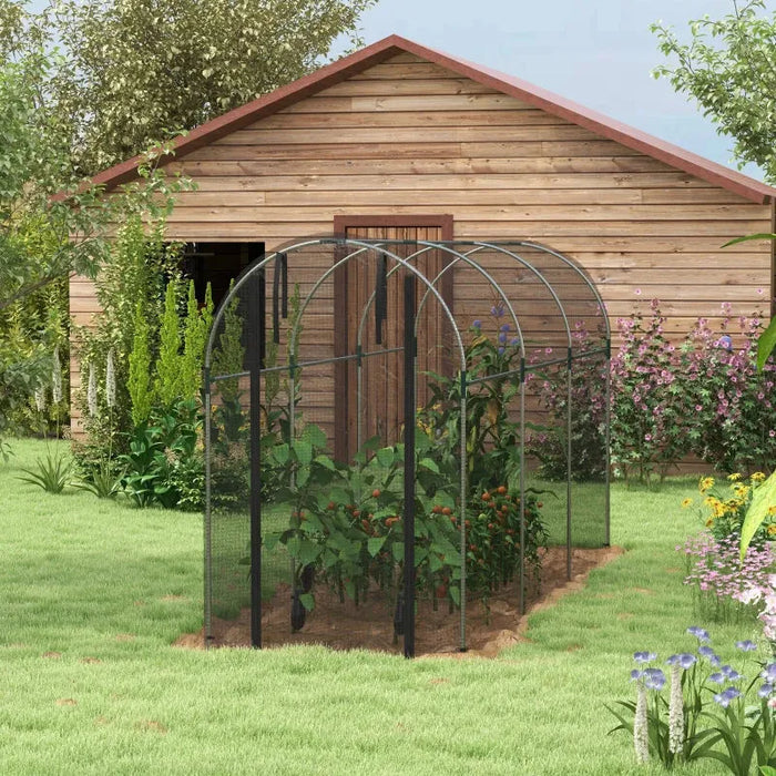 Brassica Netting Cage | Black - Walk-In Fruit and Vegetable Protection Tunnel OUTSUNNY - Little and Giant Explorers Outsunny