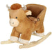 Brown Cow Rocking Horse | Plush Ride-On Toy with Safety Harness and Music AIYAPLAY - Little and Giant Explorers AIYAPLAY