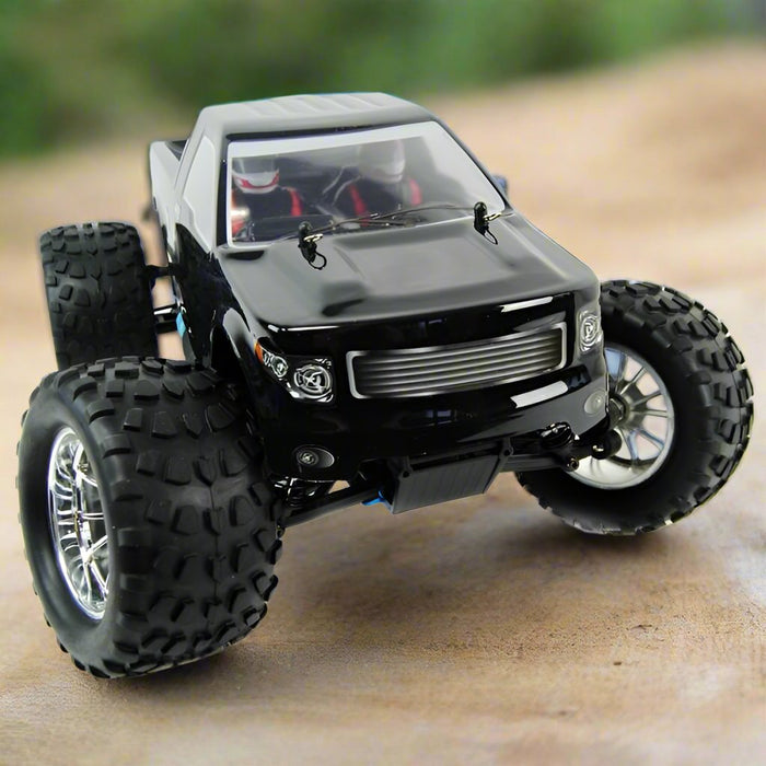 Bug Crusher 1:10TH Nitro RC Monster Truck 2.4GHz | Black Pick Up - Little and Giant Explorers HSP