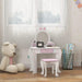 Bunny Design Kids Dressing Table with Mirror and Stool - Little and Giant Explorers ZONEKIZ