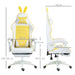 Gaming Chair | Fluffy Bunny Ears with 135° Recline Design (Yellow Edition) - Little and Giant Explorers Vinsetto