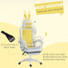 Gaming Chair | Fluffy Bunny Ears with 135° Recline Design (Yellow Edition) - Little and Giant Explorers Vinsetto