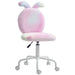 Bunny Ears Desk Chair – Colourful | Faux Fur Swivel Computer Chair HOMCOM - Little and Giant Explorers HOMCOM
