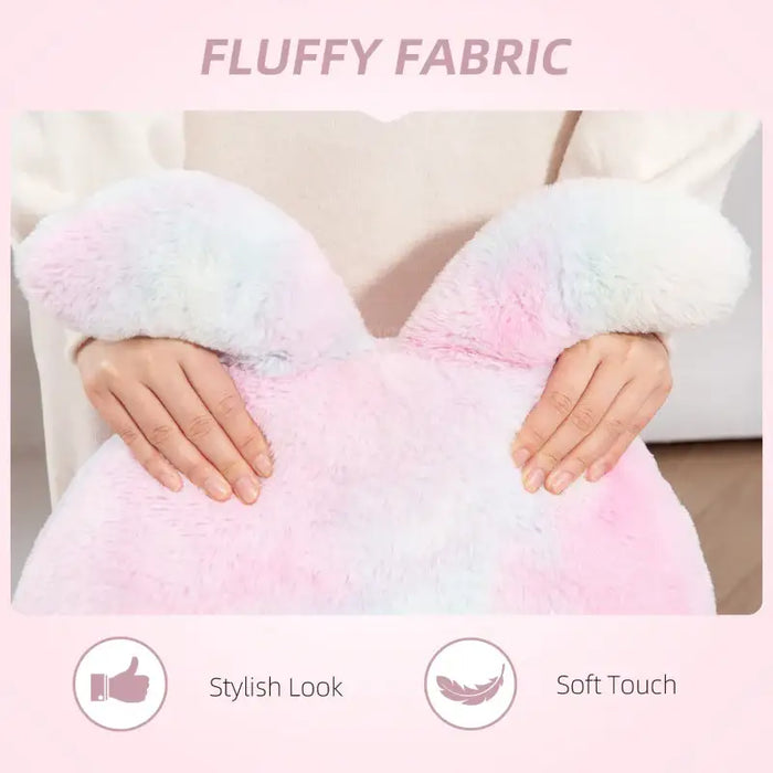 Bunny Ears Desk Chair – Colourful | Faux Fur Swivel Computer Chair HOMCOM - Little and Giant Explorers HOMCOM