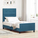 Velvet Bed Frame in Dark Blue (80 x 200cm) - Little and Giant Explorers vidaXL