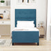 Velvet Bed Frame in Dark Blue (80 x 200cm) - Little and Giant Explorers vidaXL