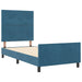 Velvet Bed Frame in Dark Blue (80 x 200cm) - Little and Giant Explorers vidaXL
