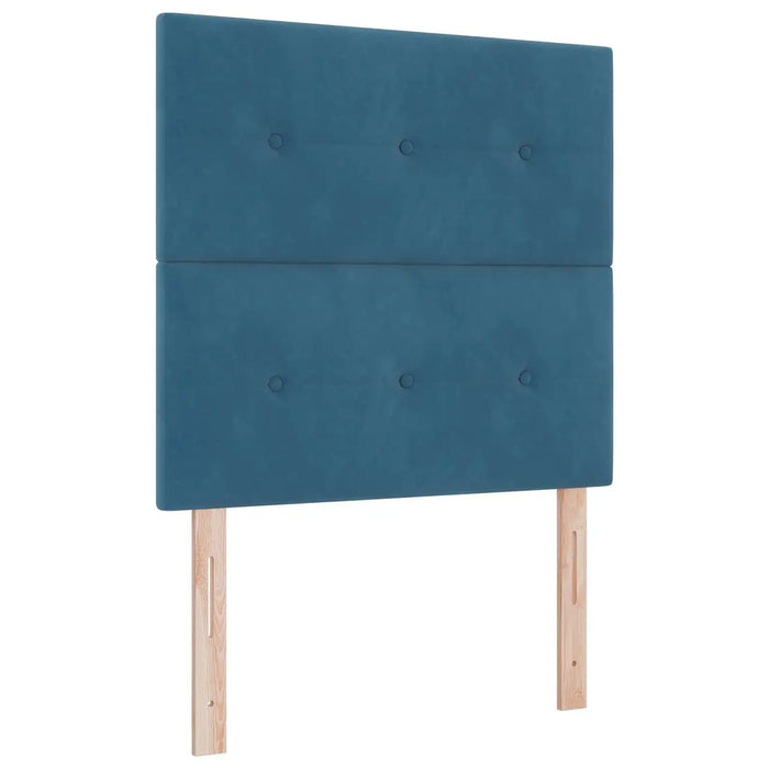 Velvet Bed Frame in Dark Blue (80 x 200cm) - Little and Giant Explorers vidaXL
