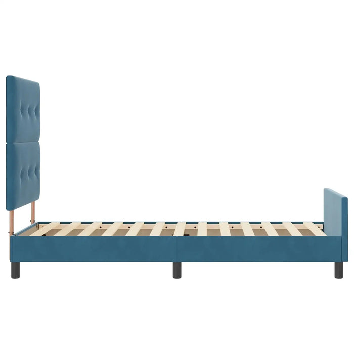Velvet Bed Frame in Dark Blue (80 x 200cm) - Little and Giant Explorers vidaXL