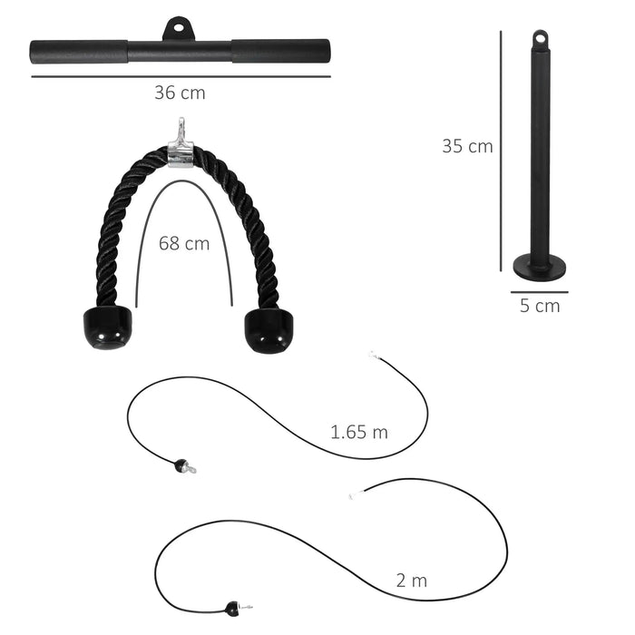 Cable Machine Pulley System with DIY Loading Weight Pin - Little and Giant Explorers SPORTNOW