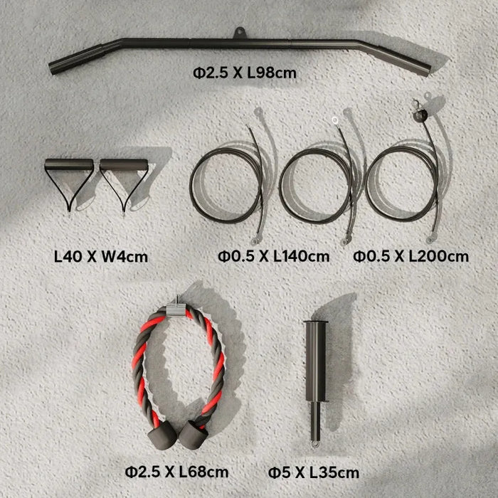 Cable Pulley System | Home Gym Pulldown and Weight Training Kit - 100kg Capacity SPORTNOW - Little and Giant Explorers SPORTNOW