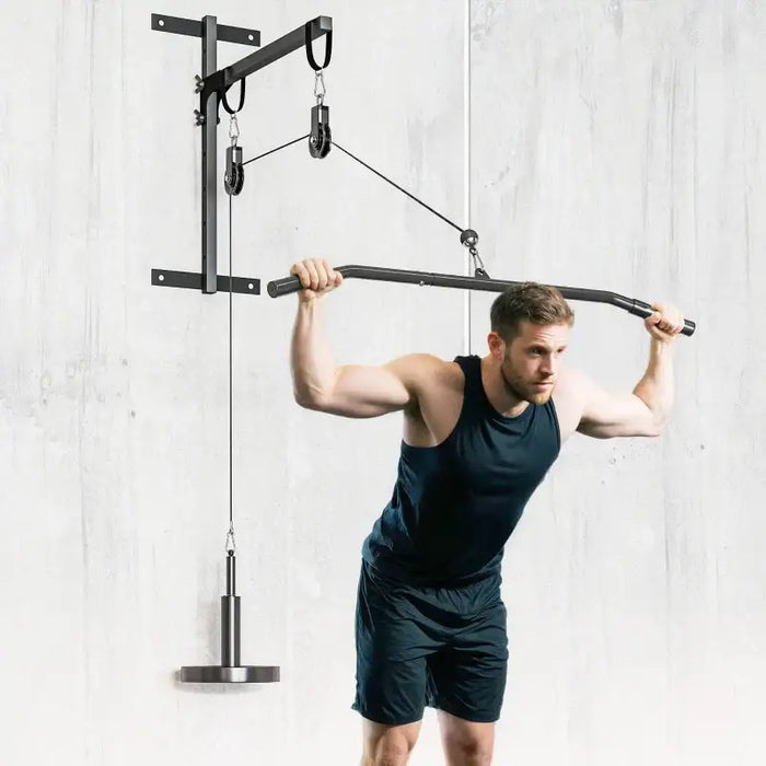 Cable Pulley System | Home Gym Pulldown and Weight Training Kit - 100kg Capacity SPORTNOW - Little and Giant Explorers SPORTNOW