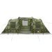 Waterproof Camouflage Family Tent Tunnel (6 persons) - Little and Giant Explorers vidaXL
