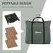 Portable camp kitchen unit parts with MDF worktop and grey carrying bag with Outsunny logo