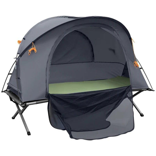 Camping Cot Tent with Self-Inflating Air Mattress and Carry Bag (1 persons) - Little and Giant Explorers Outsunny