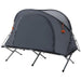 Camping Cot Tent with Self-Inflating Air Mattress and Carry Bag (1 persons) - Little and Giant Explorers Outsunny