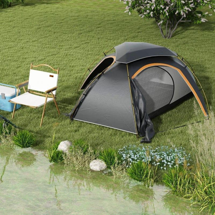 Camping Dome Tent with Removable Rainfly (1-2 persons) - Little and Giant Explorers Outsunny