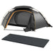 Camping Dome Tent with Self Inflatable Mattress in Black (1 persons) - Little and Giant Explorers Outsunny