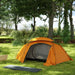 Camping Dome Tent with Self Inflatable Mattress in Orange (1 persons) - Little and Giant Explorers Outsunny