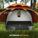 Camping Dome Tent with Self Inflatable Mattress in Orange (1 persons) - Little and Giant Explorers Outsunny