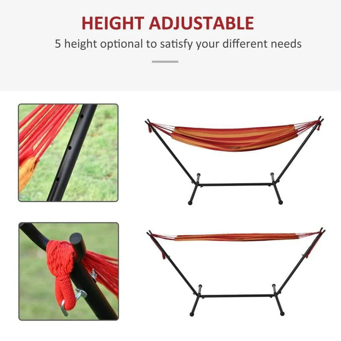 Camping Hammock and Stand with Carry Bag - Little and Giant Explorers Outsunny