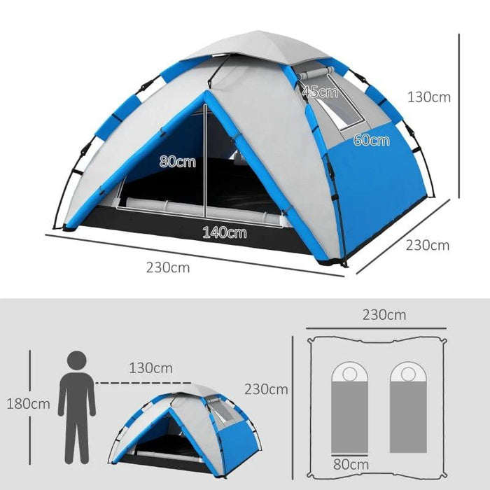 Camping Shelter Tent (2 persons) - Little and Giant Explorers Outsunny