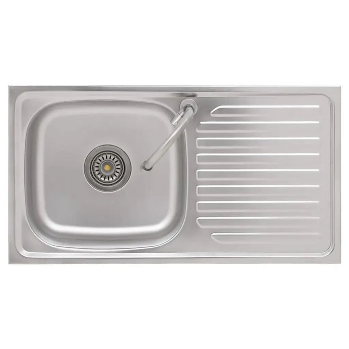 Camping Sink – Silver | Stainless Steel Outdoor Sink with Drainer and Tap VIDAXL - Little and Giant Explorers vidaXL