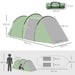 Camping Tent with Porch and Weather-Resistant (3 persons) - Little and Giant Explorers Outsunny