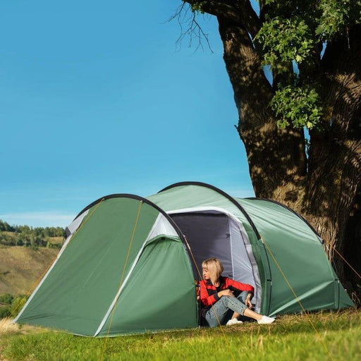 Camping Tent with Porch and Weather-Resistant (3 persons) - Little and Giant Explorers Outsunny