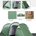 Camping Tent with Porch and Weather-Resistant (3 persons) - Little and Giant Explorers Outsunny