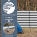 Camping Windbreak 5.4m – Grey and White | Steel Pole Wind Wall with Carry Bag OUTSUNNY - Little and Giant Explorers Outsunny