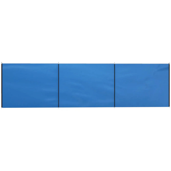 Camping Windbreak – Blue | 5.4m x 1.5m Portable Shelter Screen with Carry Bag OUTSUNNY - Little and Giant Explorers Outsunny
