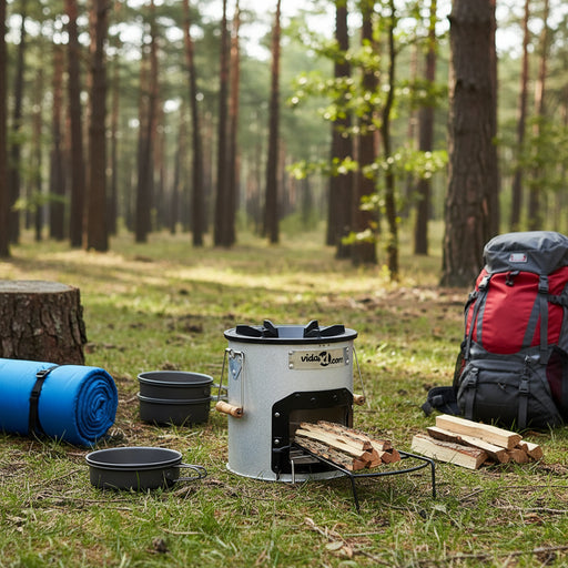 Camping Wood Stove - Little and Giant Explorers vidaXL