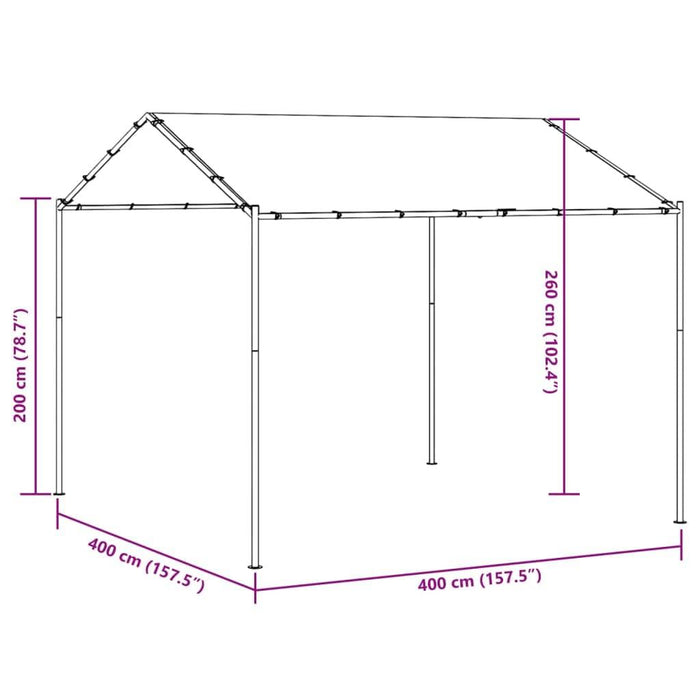 Canopy Tent in Anthracite (4 x 4m) - Little and Giant Explorers vidaXL