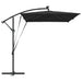 Cantilever Offset Outdoor Umbrella – Black | 2.94m Wide with LED Lights - Tiltable VIDAXL - Little and Giant Explorers vidaXL