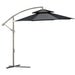 Cantilever Parasol – 2.67m Black | Double-Tier Canopy - Cross Base Included OUTSUNNY - Little and Giant Explorers Outsunny